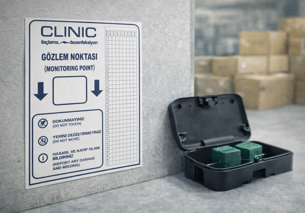 Kurumsal tesislerde kemirgen kontrol sistemi ve yem istasyonu